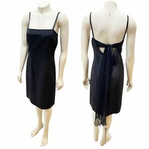 Douglas Hannant Insignia Little Black Dress Minimal Tor Back Sz 6